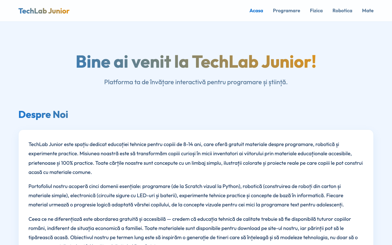 TechLab Junior — screenshot
